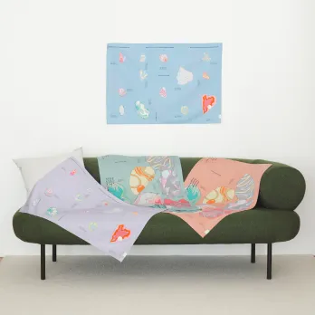 石と宝石のファブリックポスター